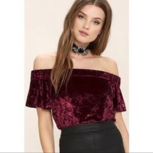 🎉🎊HP🎉🎊Potter's Pot Off-Shoulder Velvet Top